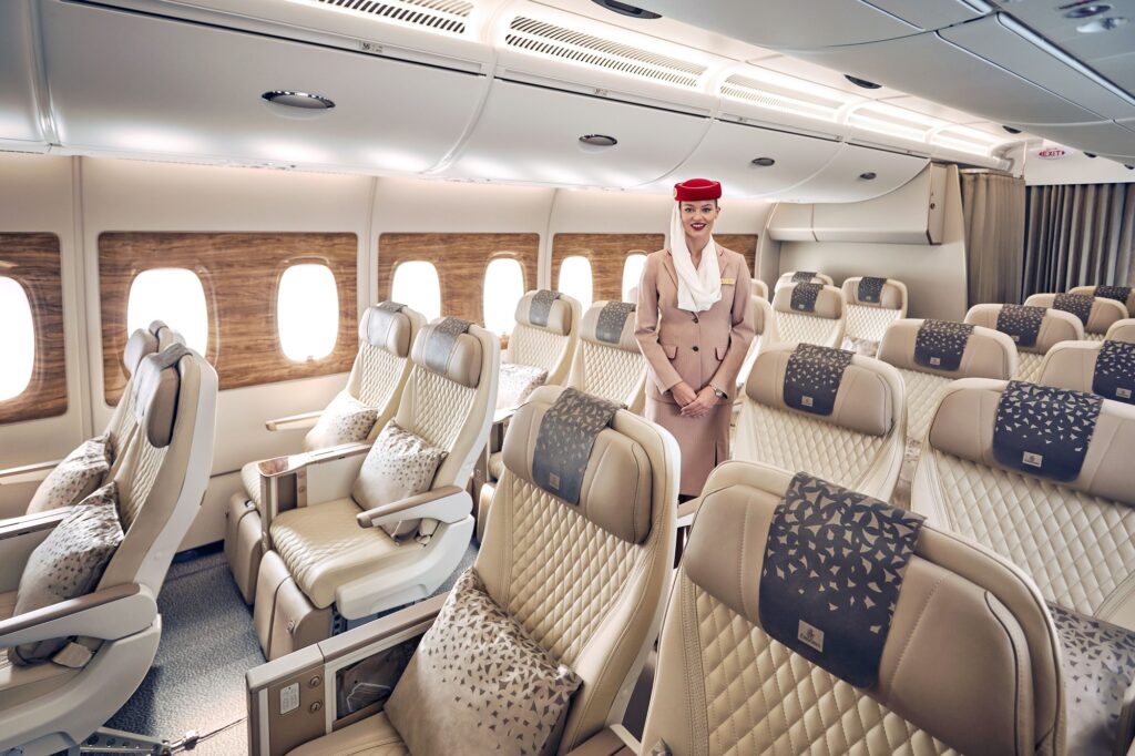 Emirates A380 premium economy Melbourne